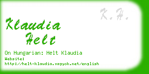 klaudia helt business card